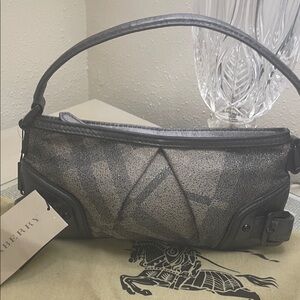 New Authentic Burberry Elegant  Gray Satchel